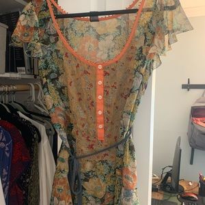 Free people delicate floral tunic 8